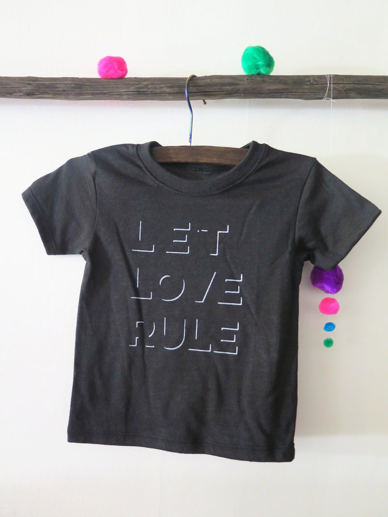 'LET LOVE RULE' KIDS TEE (VINTAGE BLACK)