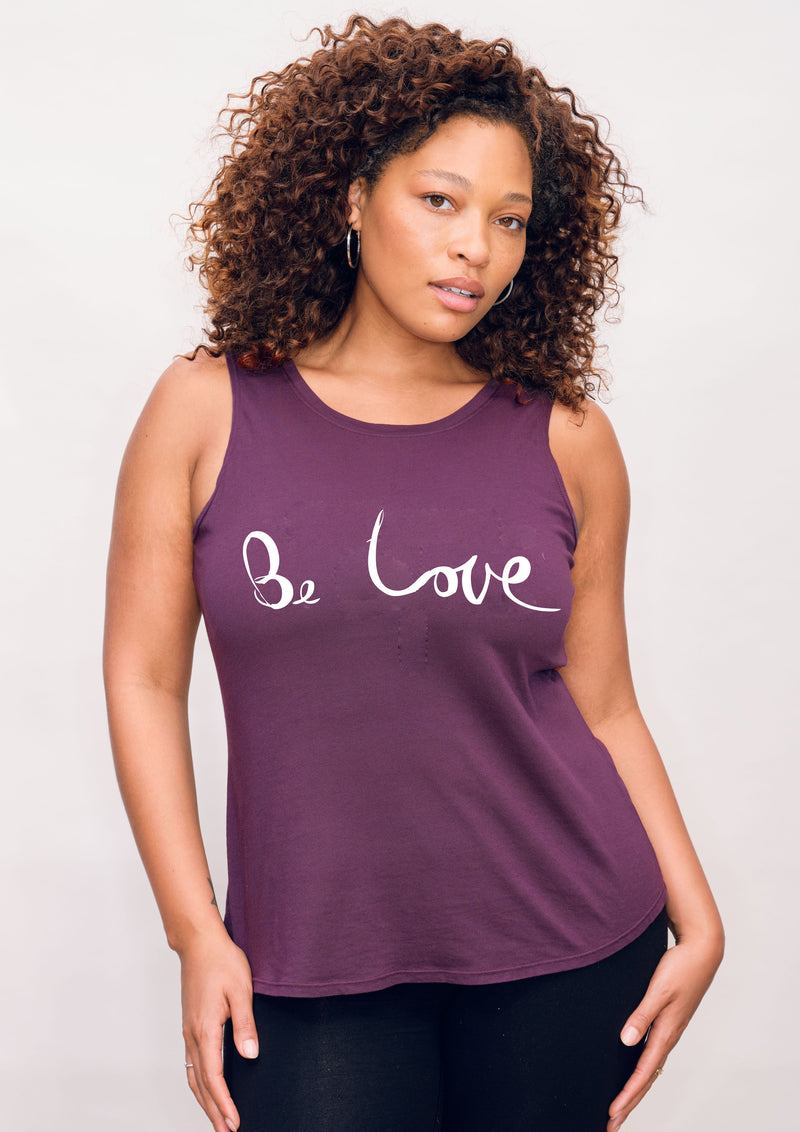 'Be Love' Perfect Fit Tank - Fig