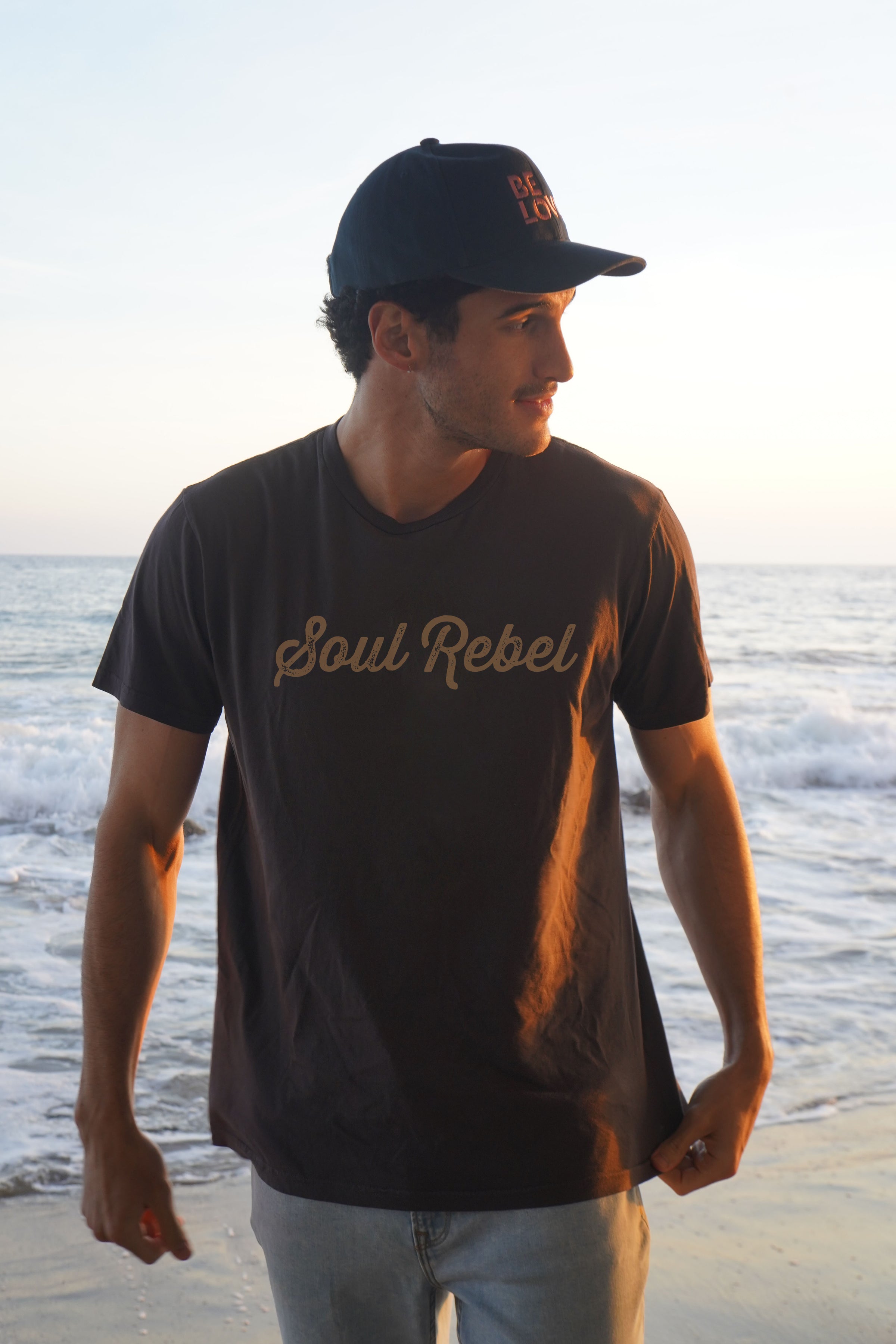 'Soul Rebel'  Organic Cotton Tee-Shirt - Slate