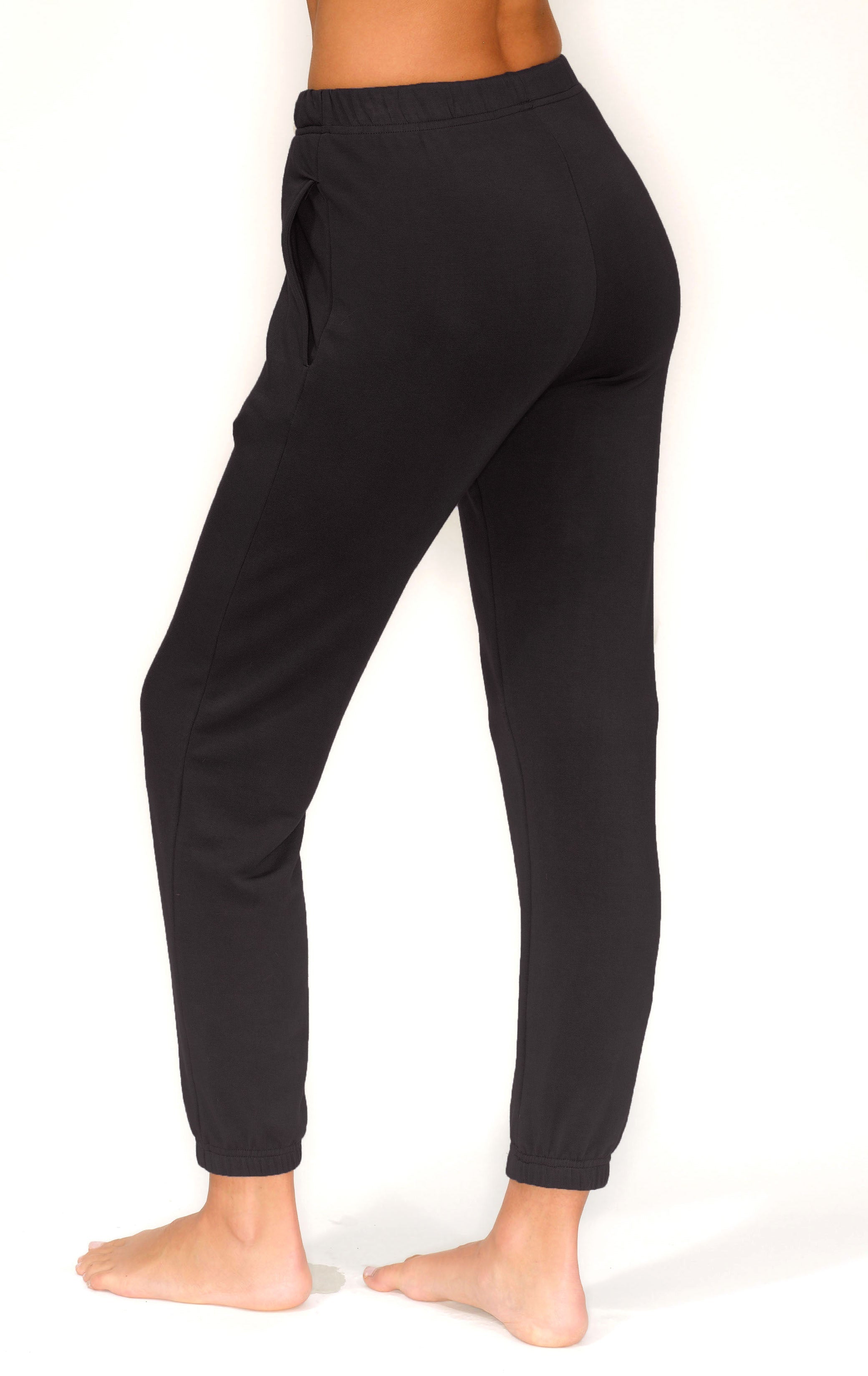 'Blow Your Mind Soft' - Fleece Jogger Pant with Be Love Embroidery - Black