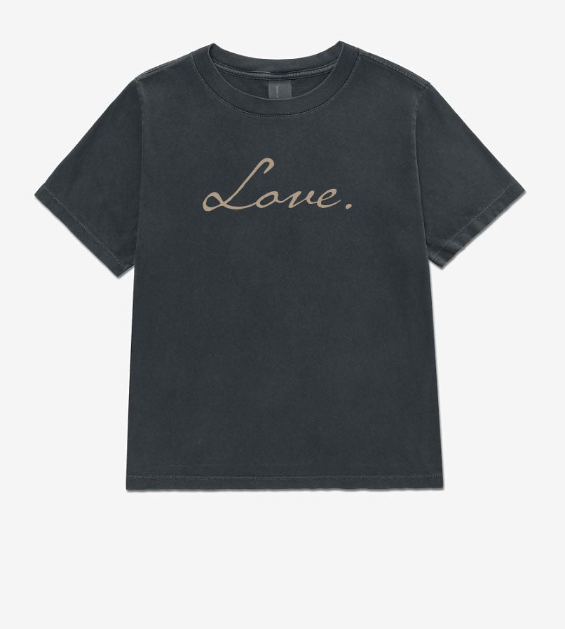 'Love.'  The Really Good Tee - Sun Faded Black