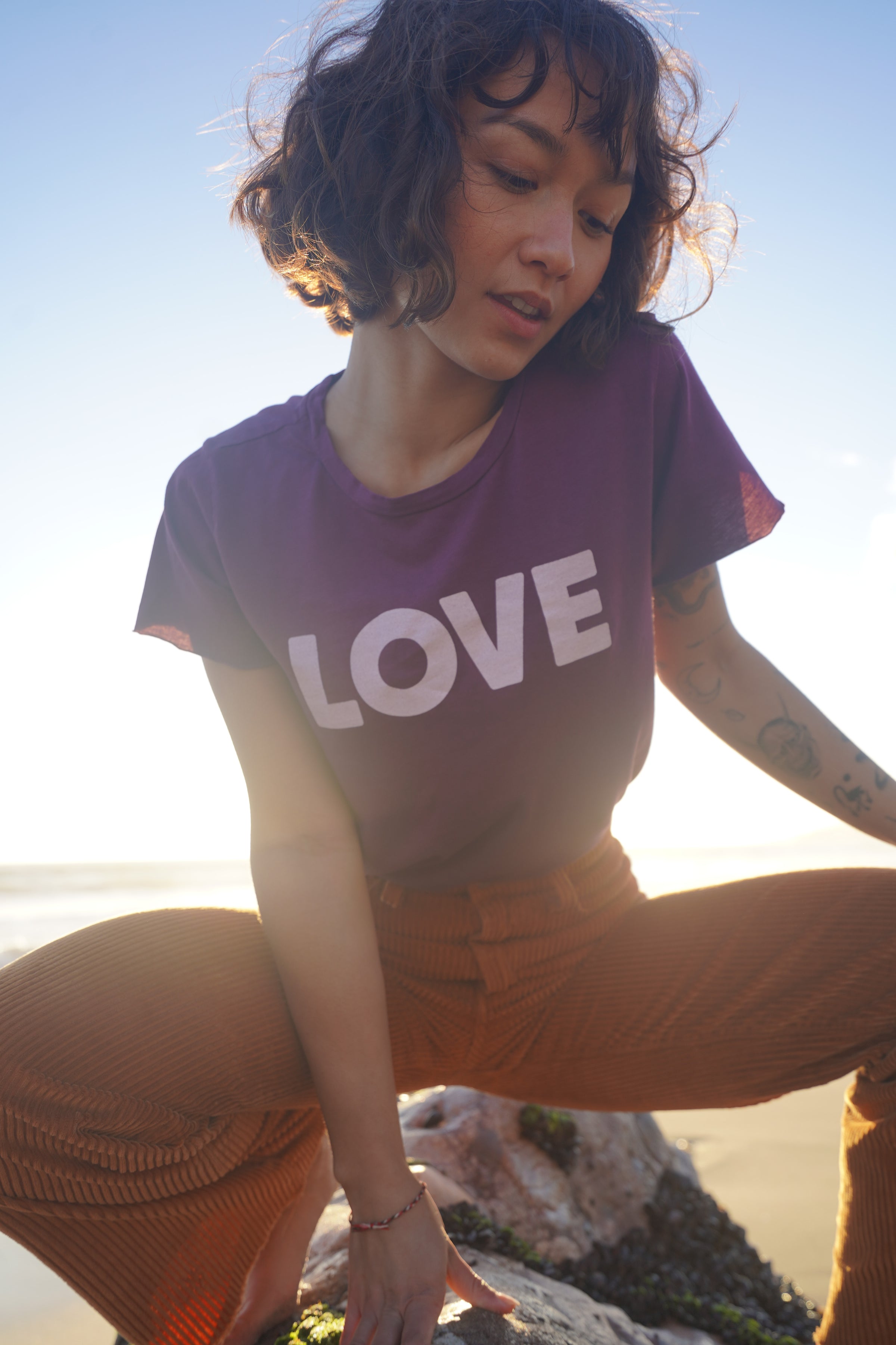 'LOVE' Perfect Tee - Fig