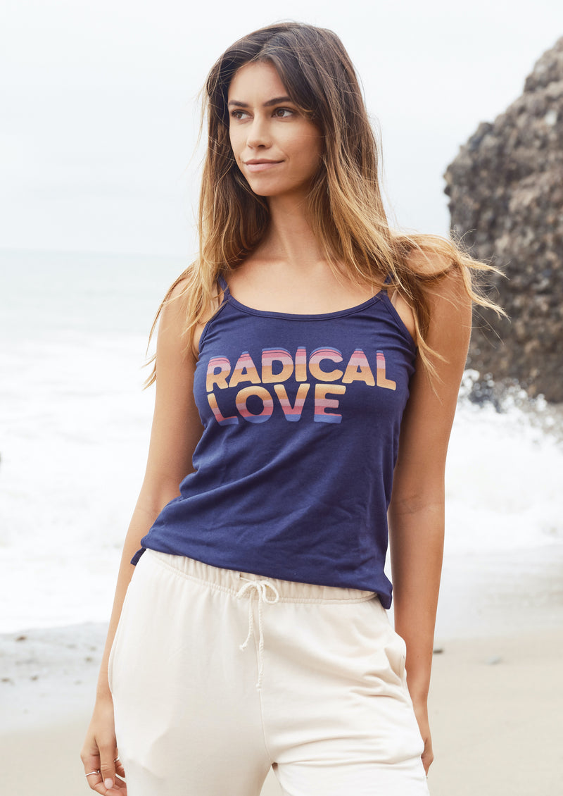 'Radical Love' Cami Tank-Top - Indigo