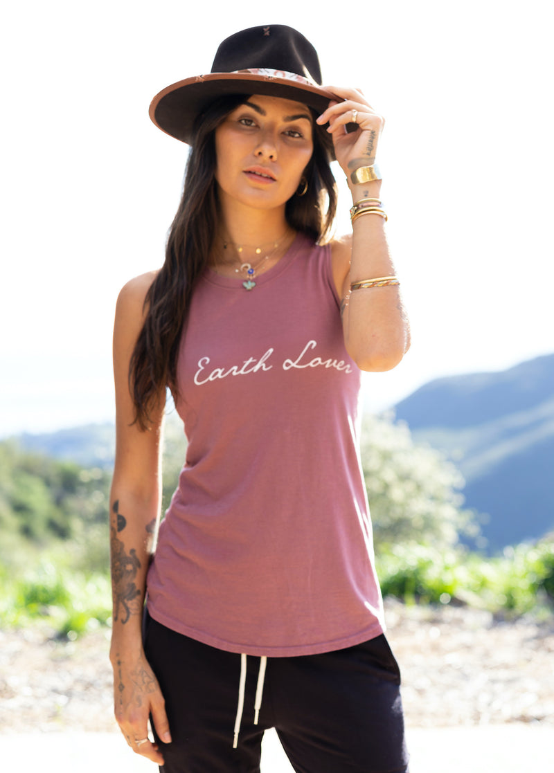 'Earth Lover' Perfect Fit Tank - Desert Mauve