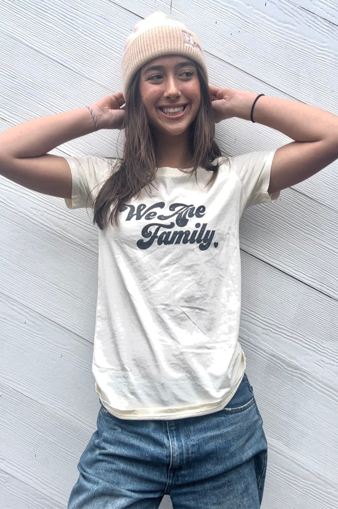 'We Are Family' Tee - Natural