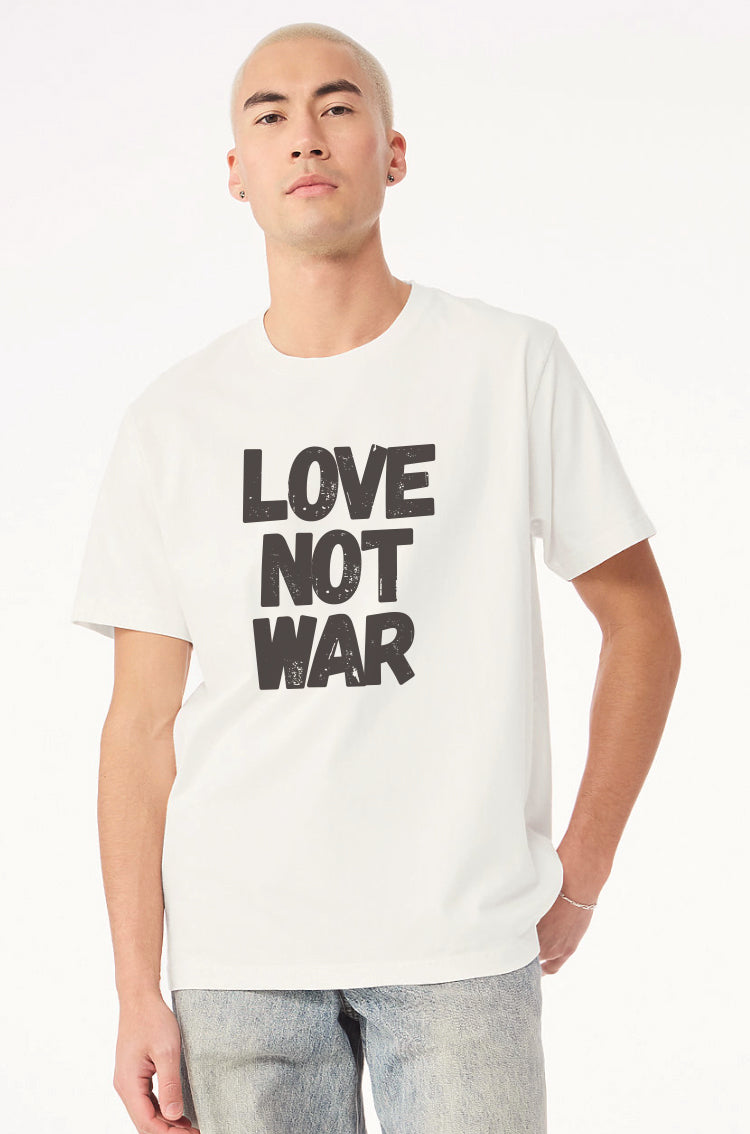 'Love Not War'  Unisex 100% Ring Spun Cotton T-Shirt - Natural