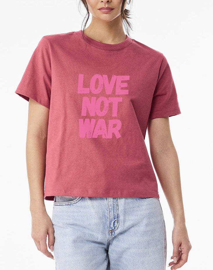 'Love Not War'  The Really Good Tee - coral