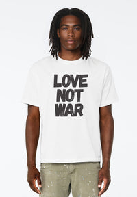'Love Not War'  100% Ring Spun Cotton T-Shirt - Natural