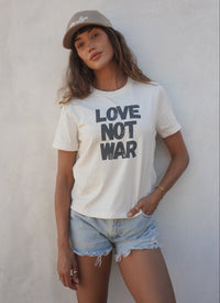 'Love Not War' The Really Good Tee - Natural