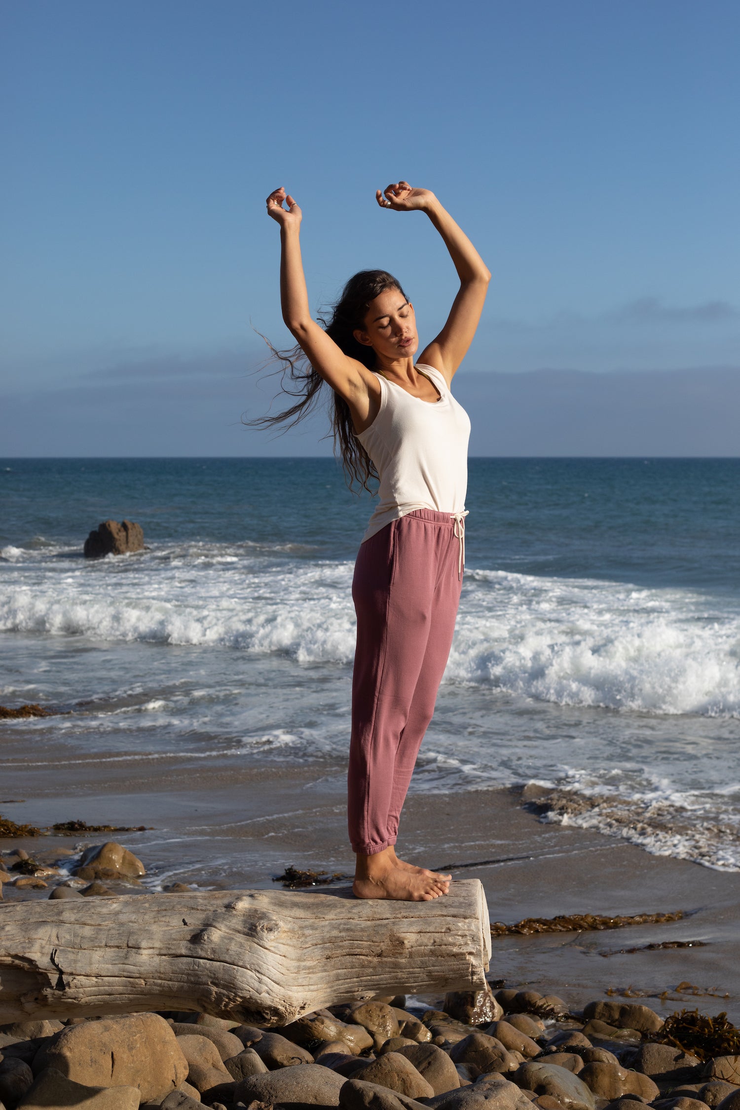 'Blow Your Mind Soft' - Jogger Pant with Be Love Embroidery - Mauve