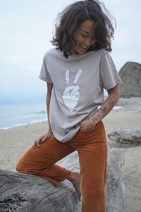 'Peace Sign' Unisex Tee -  Oyster