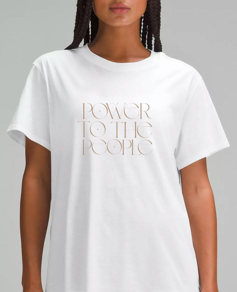 'Power to the People' Unisex Tee - white