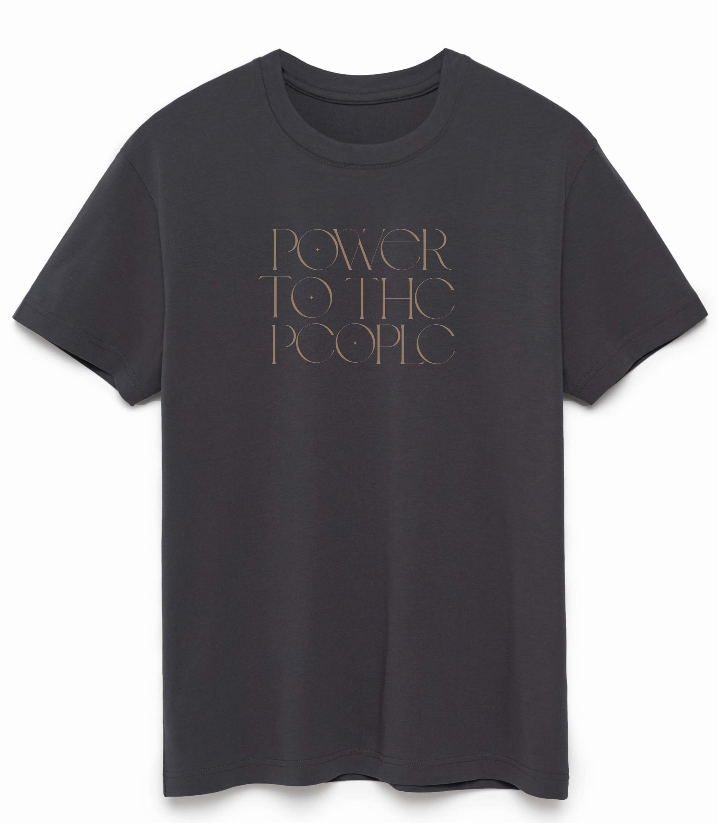 'Power to the People' Unisex Organic Cotton T-Shirt - Slate Gray