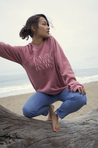 'Power to the People' Unisex Fit Sweatshirt - Mauve
