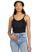 'Power To The People' - Tank Top - Black