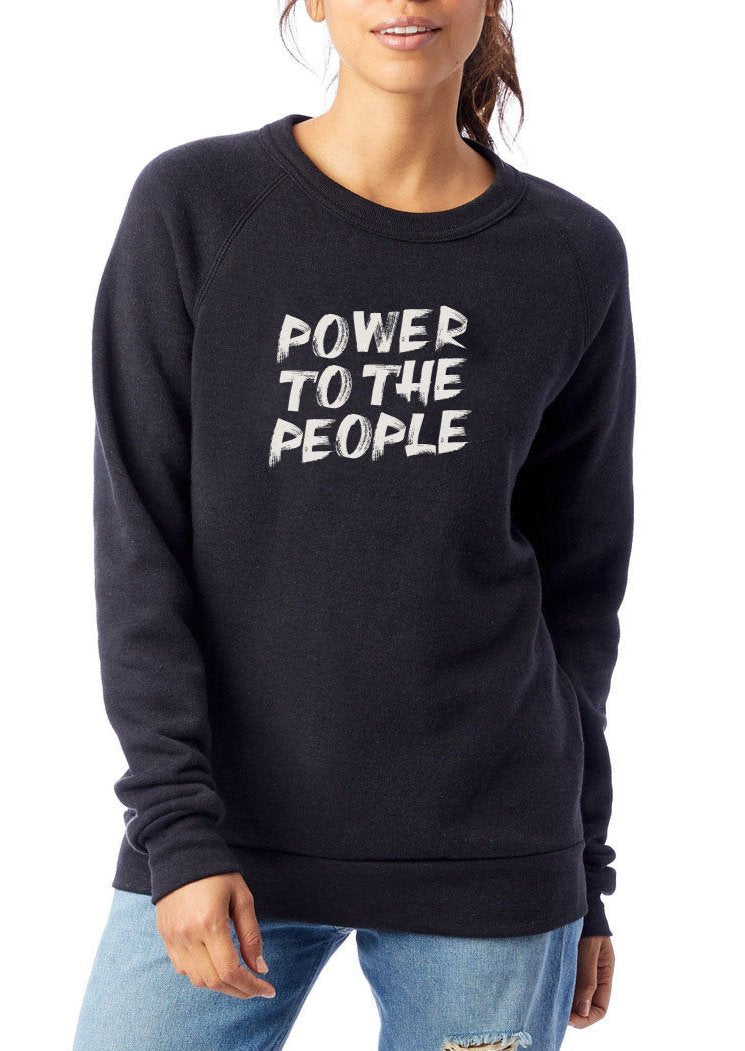 POWER TO THE PEOPLE  UNISEX SWEATSHIRT- BLACK