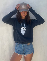 'Peace' Sweatshirt - Ocean Navy