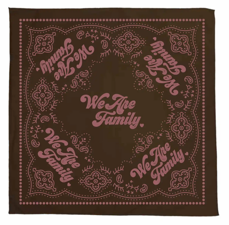 'We Are Family' Bandana - Cocoa