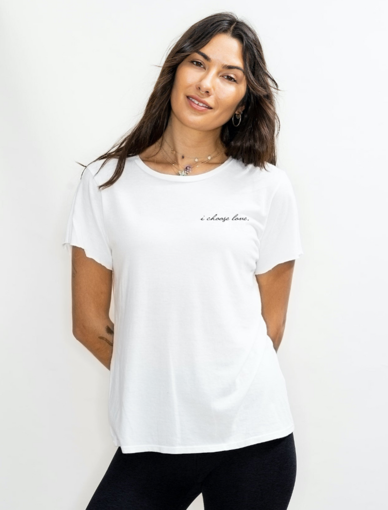 'I Choose Love' Perfect Tee - Moon