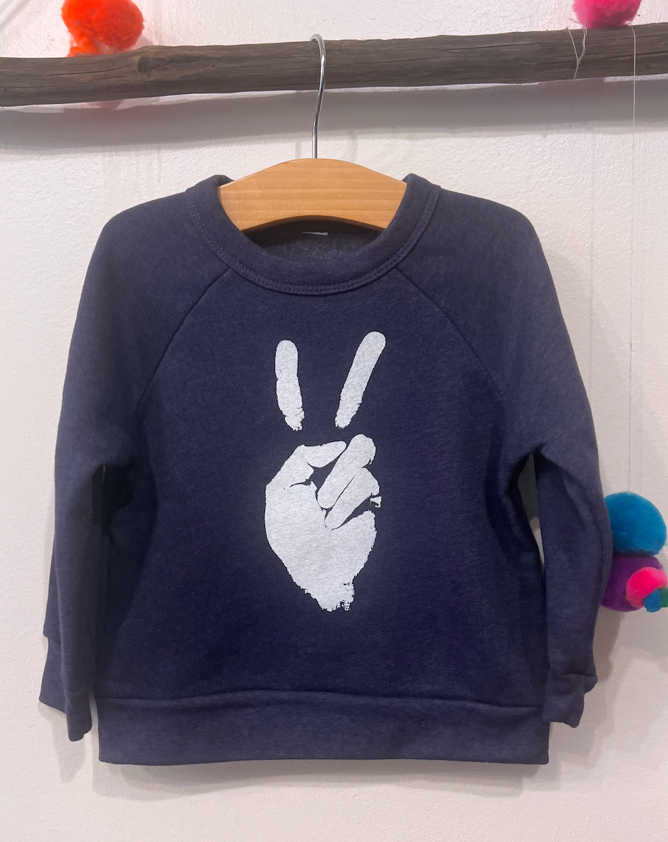 'Peace Sign' Kids Sweatshirt - Blue