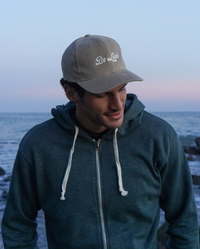 BE LOVE seventies font - Classic hat - Sand Dune with white embroidery
