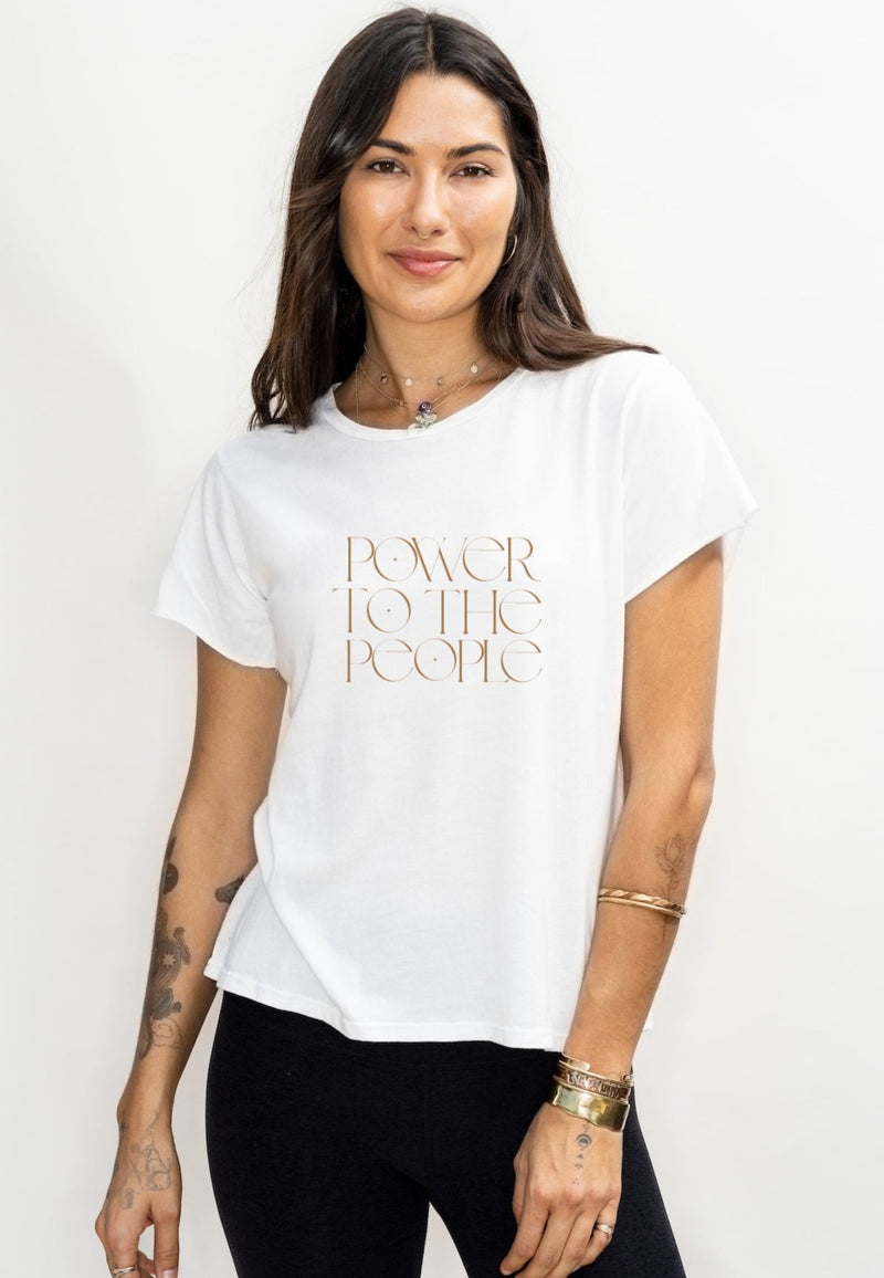 'Power to the People' Perfect Tee - white