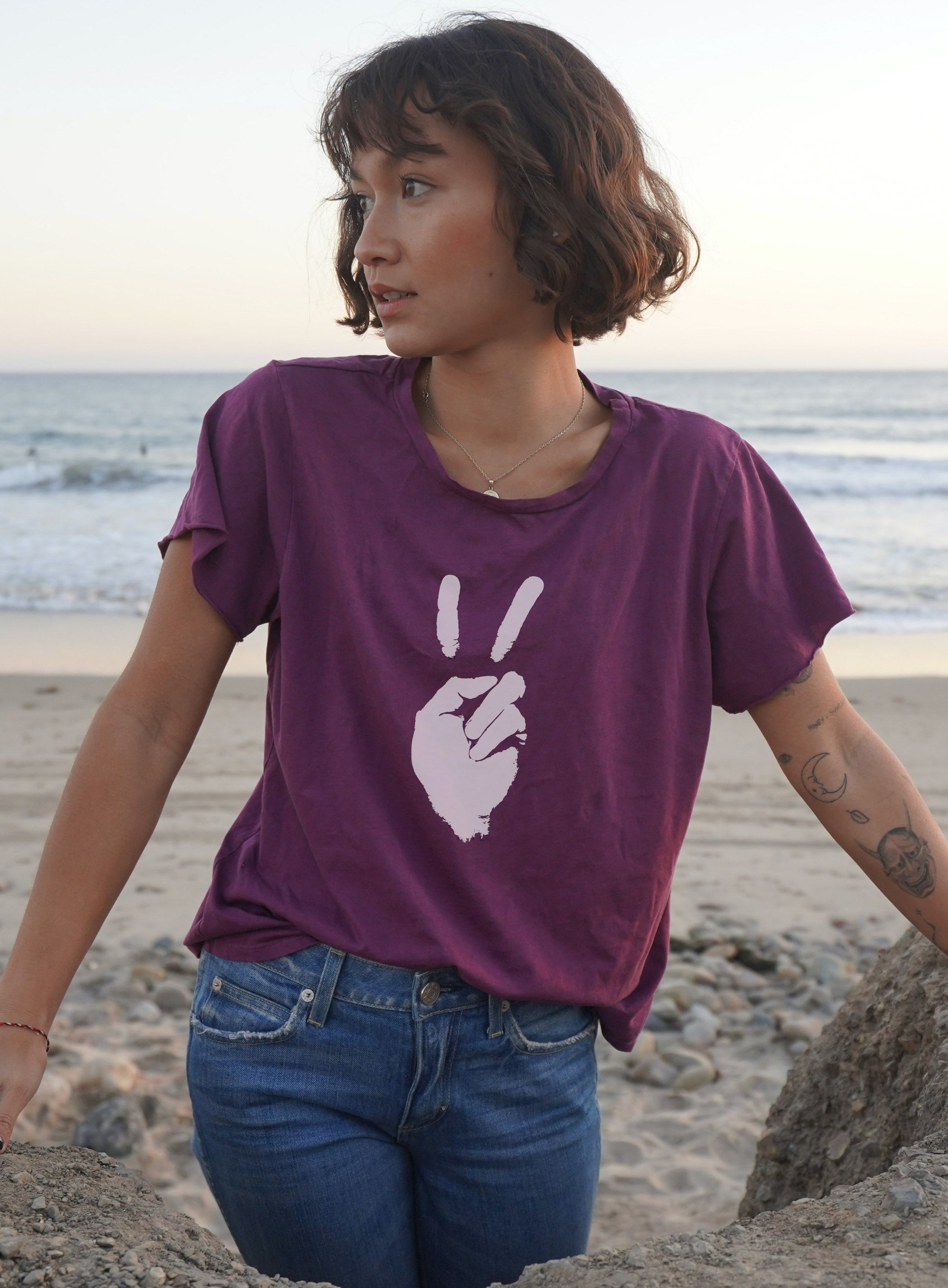 'Peace Sign' Perfect Tee - Magic Fig