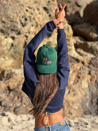 BE LOVE Classic Stencil Font - Classic hat - Emerald