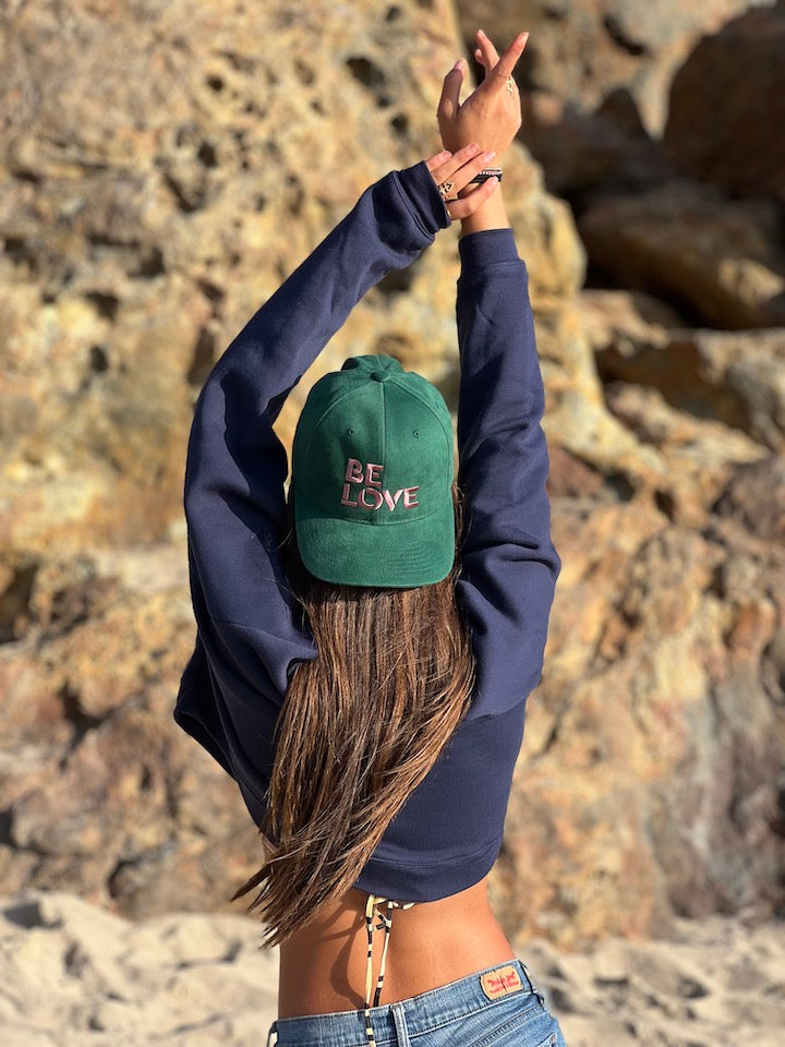 BE LOVE Classic Stencil Font - Classic hat - Emerald