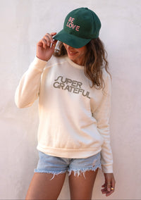 BE LOVE Classic Stencil Font - Classic hat - Emerald