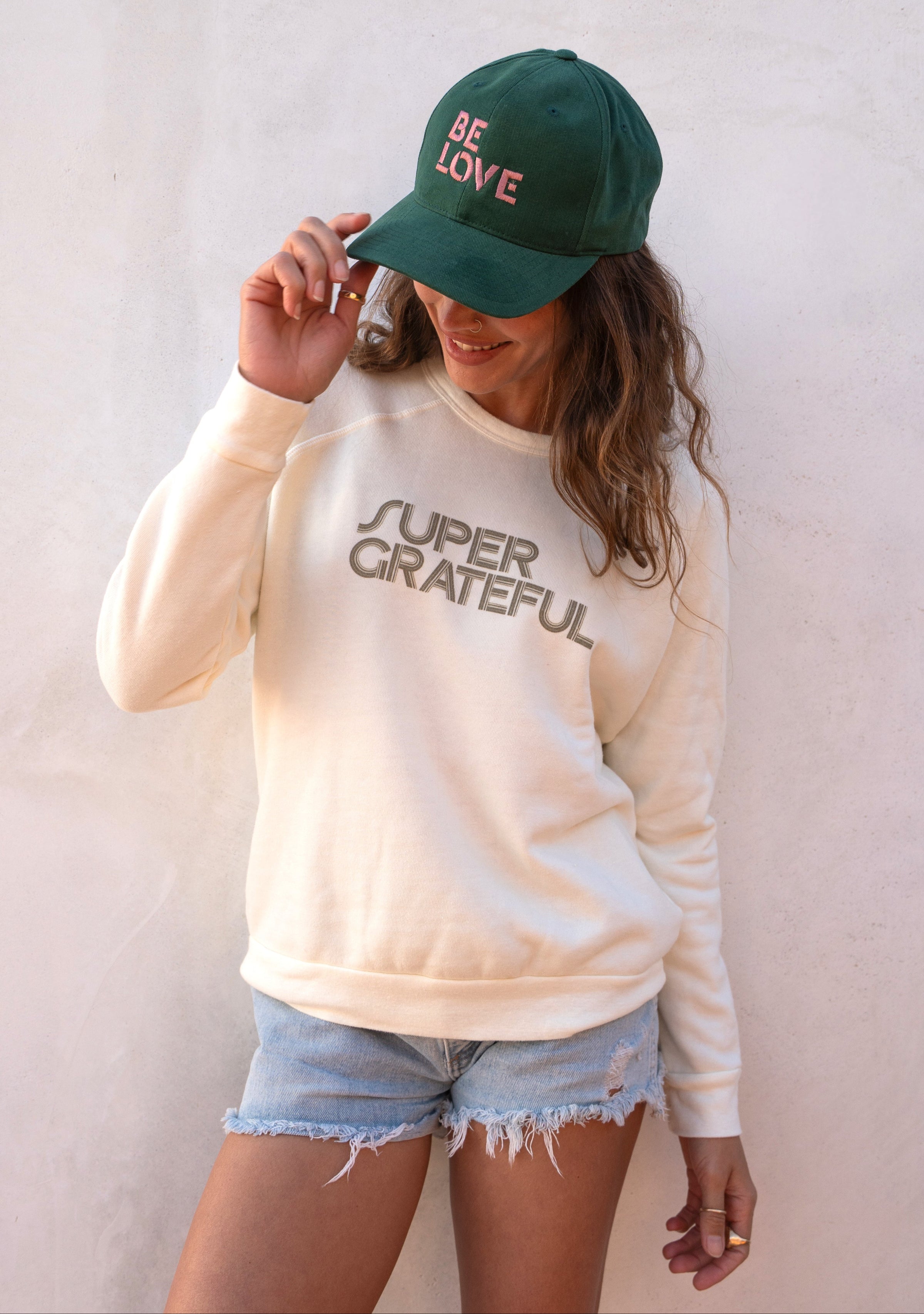 BE LOVE Classic Stencil Font - Classic hat - Emerald