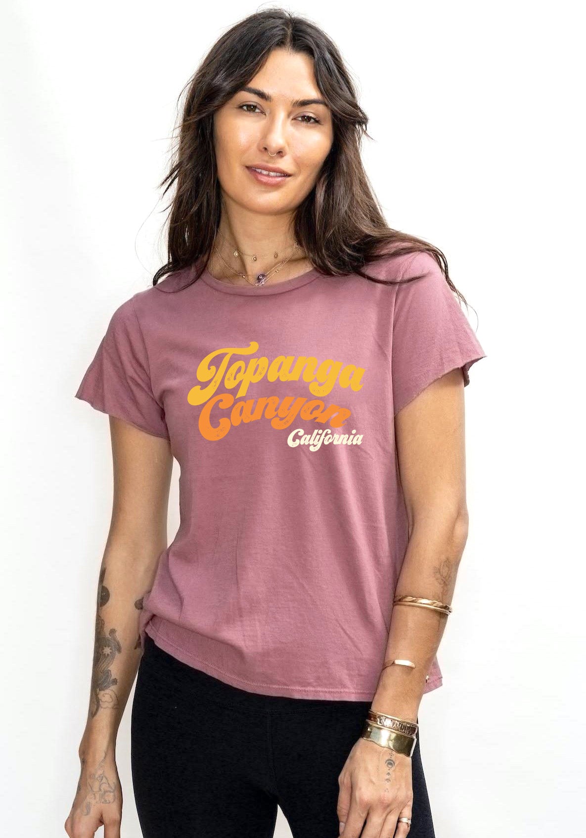 'Topanga Canyon California' Mauve Perfect Tee