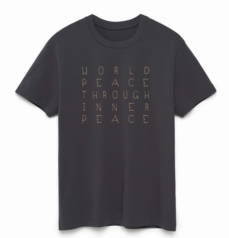 'World Peace Through Inner Peace' Mens Organic Tee