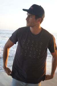 'World Peace Through Inner Peace' Mens Organic Tee