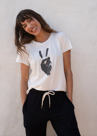 'PRE-ORDER - Peace Sign' Perfect Tee -  Moon - PRE-ORDER