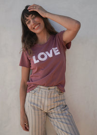 'LOVE' Perfect Tee - Desert Mauve