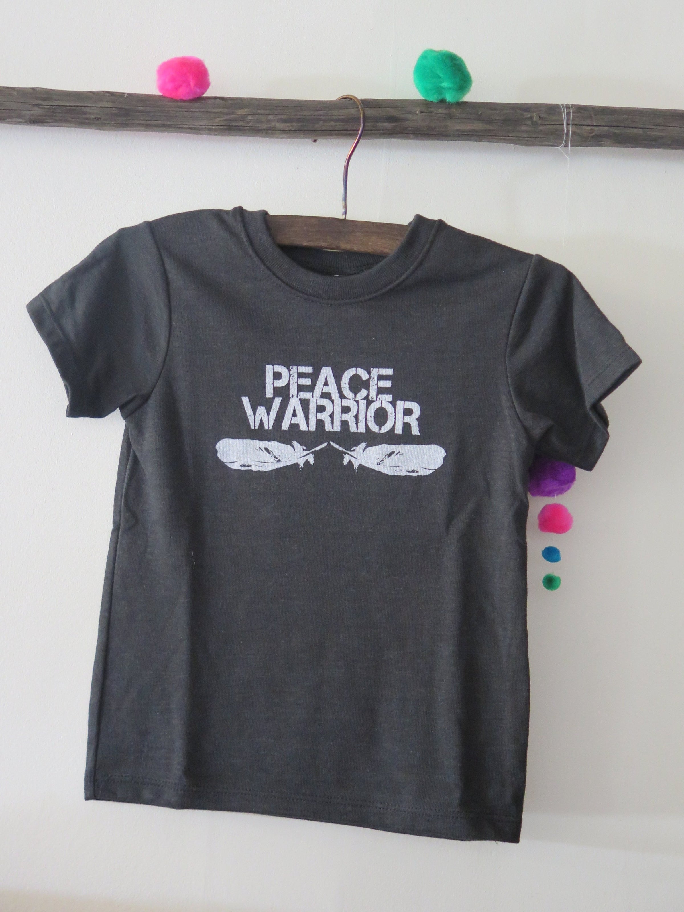 'PEACE WARRIOR' KIDS TEE (VINTAGE BLACK)