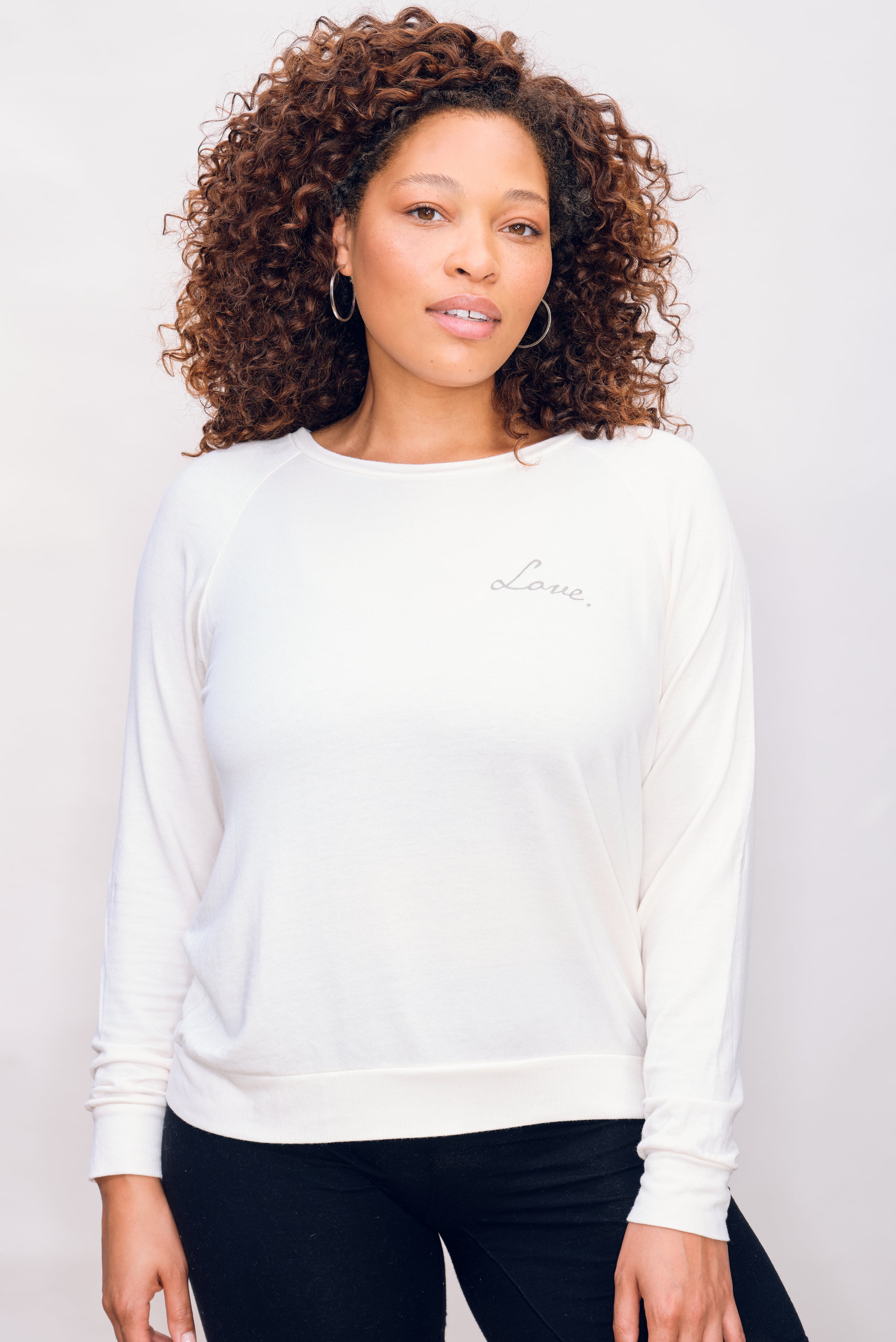 'Love' Ultra Soft Raglan - Cream