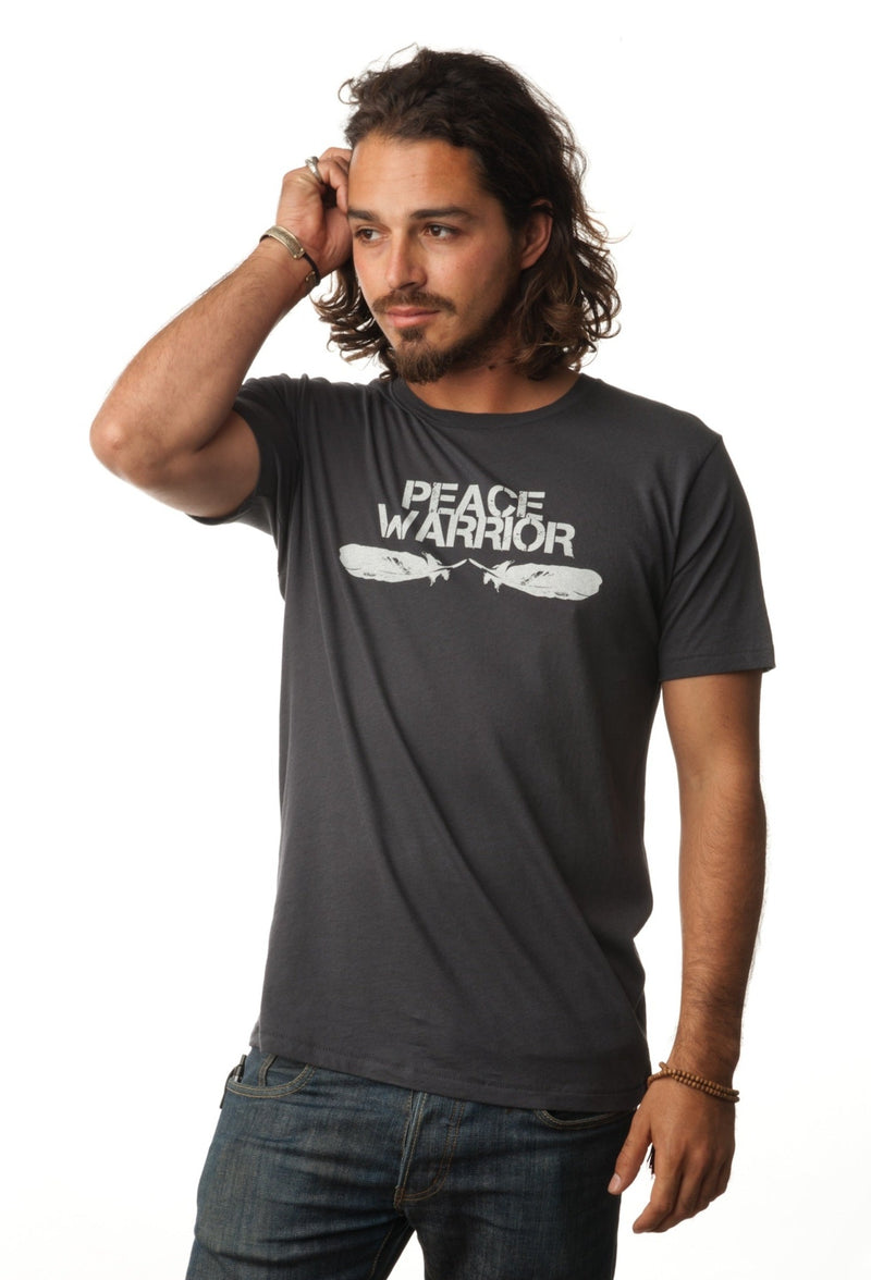 Peace Warrior' Printed Men's Organic Tee Shirt