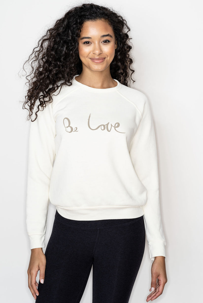 'Be Love'  Cozy Fleece Sweatshirt - Moon