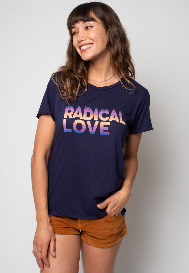 'Radical Love'  Be Love Perfect Tee - Indigo