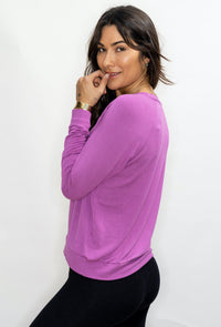'Be Love' Ultra Soft Raglan - Wild Orchid