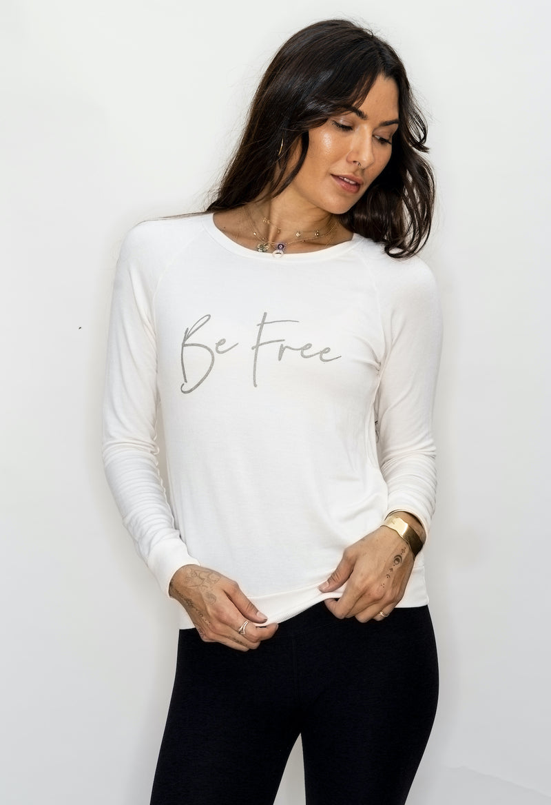 'Be Free' Ultra Soft Raglan - Cream