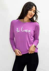 'Be Love' Ultra Soft Raglan - Wild Orchid
