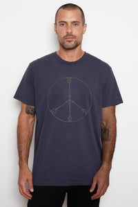'Peace Arrows' Mens Organic Tee - Graphite