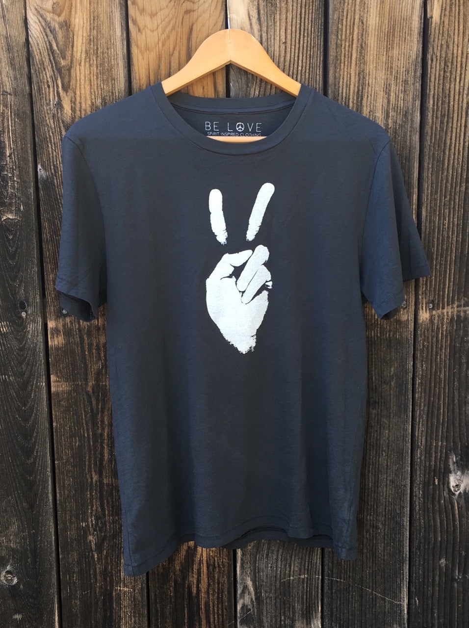 Peace Sign' Organic Cotton Tee Slate –
