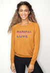 'Radical Love'  Ultra-Soft Raglan Pullover - Honey Gold