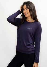 'I Choose Love' Ultra Soft Raglan - Navy Black