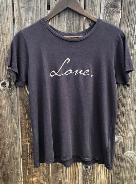 'Love Script'  Perfect Tee - Black