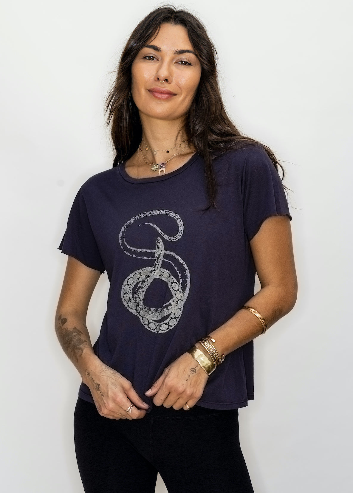 'Serpent'   Perfect Tee - Soft Black